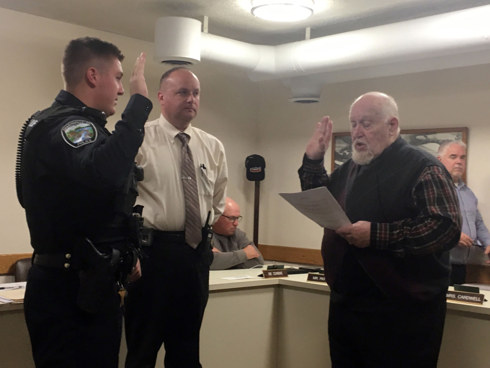 swear in